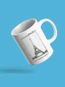 Sketch Of The Eiffel Mug -Ethan Harper Designs