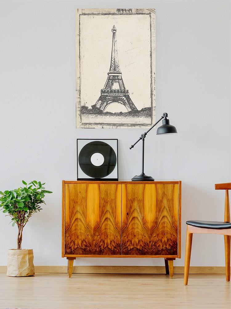 Sketch Of The Eiffel Wall Art -Ethan Harper Designs