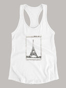 Sketch Of The Eiffel T-shirt -Ethan Harper Designs
