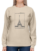Sketch Of The Eiffel Sweatshirt -Ethan Harper Designs