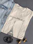 Sketch Of The Eiffel T-shirt -Ethan Harper Designs