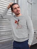 Spaniel On Penny Farthing Sweatshirt -Fab Funky Designs