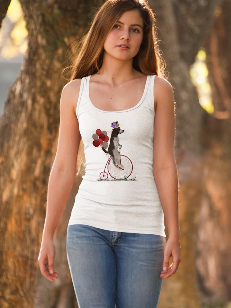 Spaniel On Penny Farthing T-shirt -Fab Funky Designs