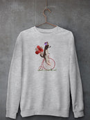 Spaniel On Penny Farthing Sweatshirt -Fab Funky Designs