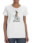 Pug On Penny Farthing T-shirt -Fab Funky Designs