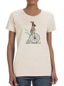 Pug On Penny Farthing T-shirt -Fab Funky Designs