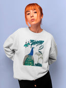 Peacock Garden 2 Book Print Sweatshirt -Fab Funky Designs