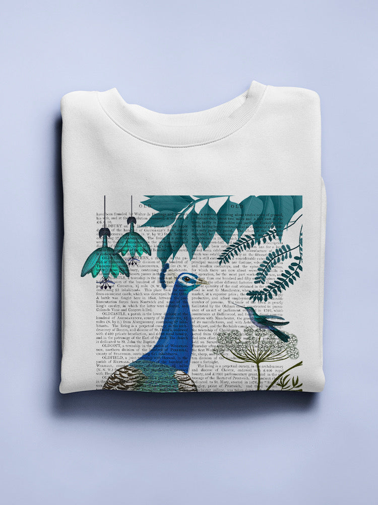 Peacock Garden 2 Book Print Sweatshirt -Fab Funky Designs