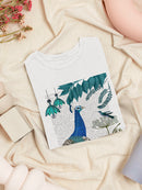 Peacock Garden 2 Book Print T-shirt -Fab Funky Designs