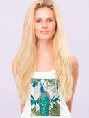 Peacock On Branch Book Print. T-shirt -Fab Funky Designs