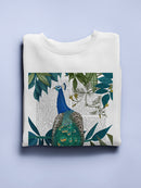 Peacock On Branch Book Print. Sweatshirt -Fab Funky Designs
