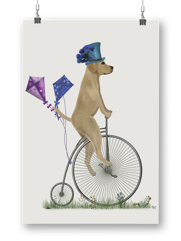 Labrador On A Unicycle Wall Art -Fab Funky Designs