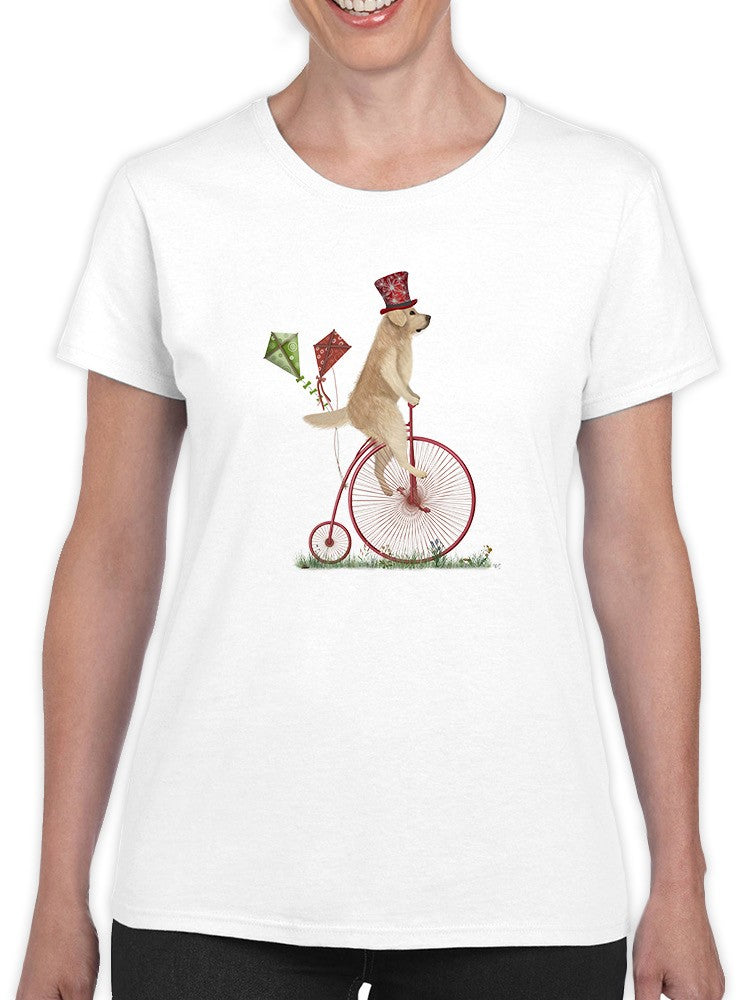 Cute Dog On A Unicycle T-shirt -Fab Funky Designs