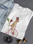 Cute Dog On A Unicycle T-shirt -Fab Funky Designs