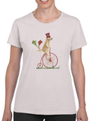 Cute Dog On A Unicycle T-shirt -Fab Funky Designs