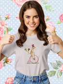 Cute Dog On A Unicycle T-shirt -Fab Funky Designs