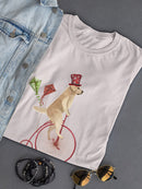 Cute Dog On A Unicycle T-shirt -Fab Funky Designs