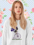 French Bulldog On A Unicycle Sweatshirt -Fab Funky Designs