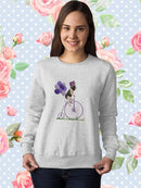 French Bulldog On A Unicycle Sweatshirt -Fab Funky Designs
