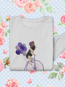 French Bulldog On A Unicycle Sweatshirt -Fab Funky Designs