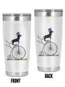 Dachshund Penny Farthing Tumbler -Fab Funky Designs