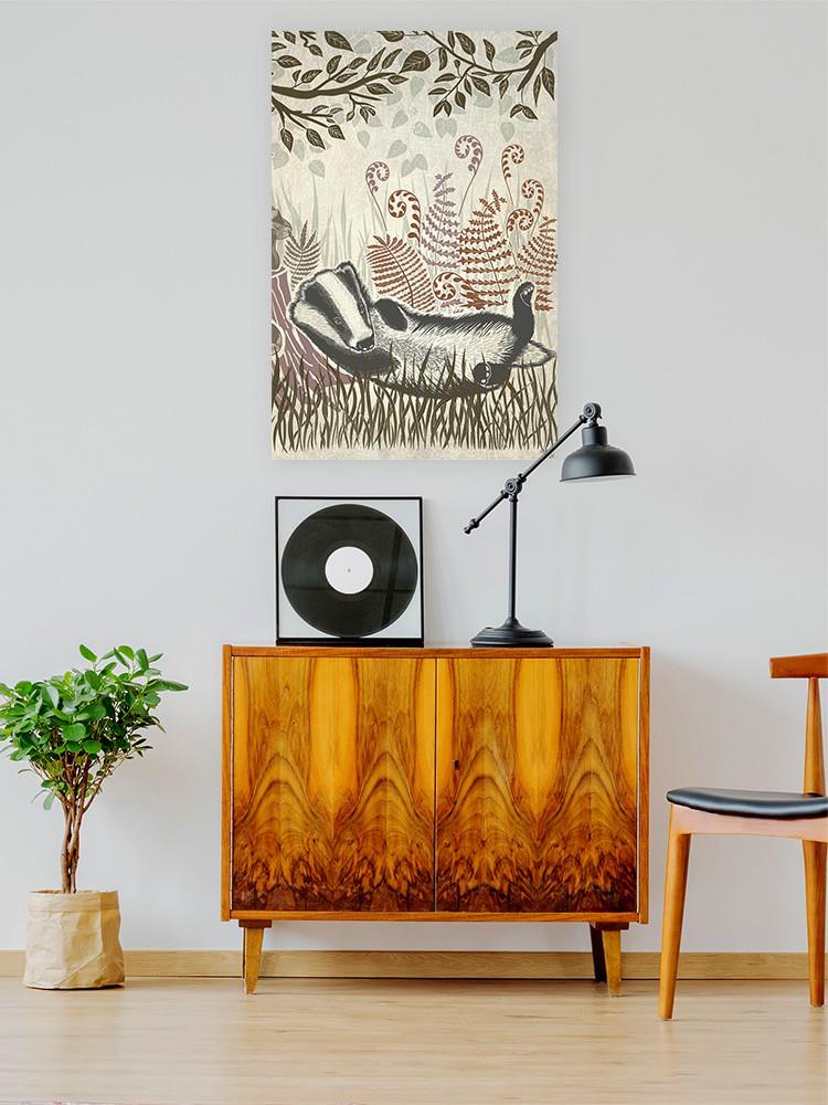 Country Lane Badger 1, Earth Wall Art -Fab Funky Designs