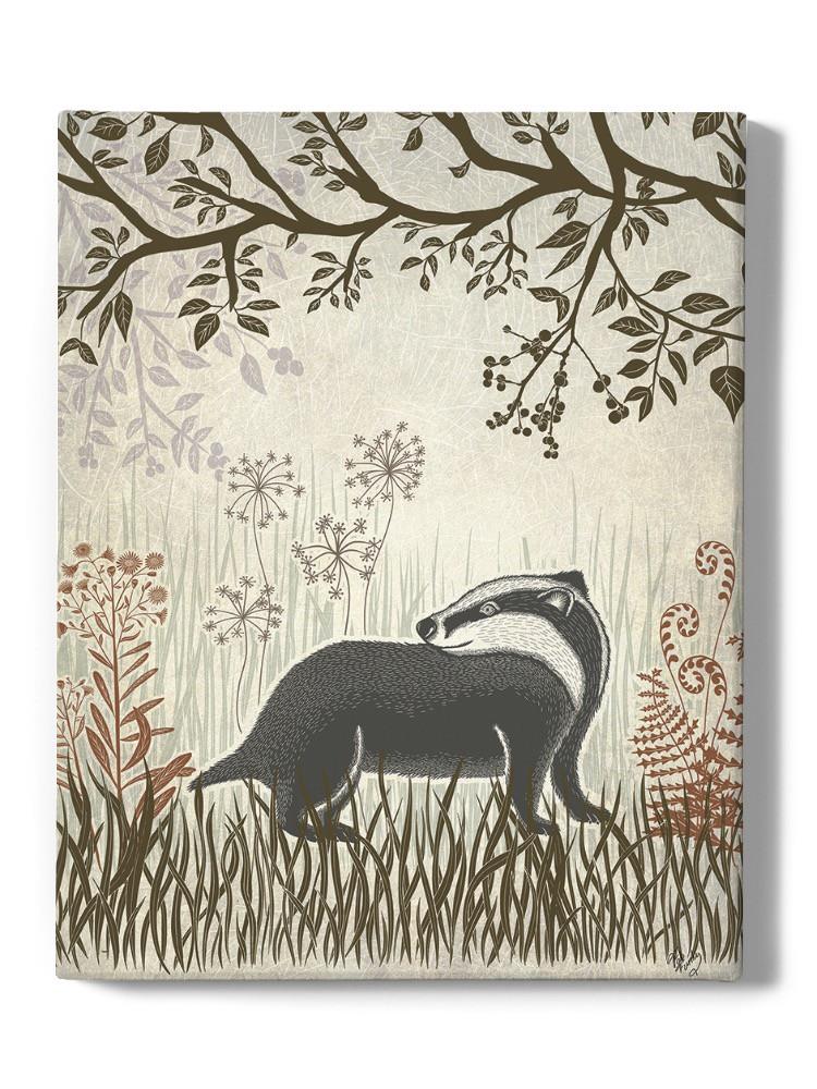 Country Lane Badger 2, Earth Wall Art -Fab Funky Designs