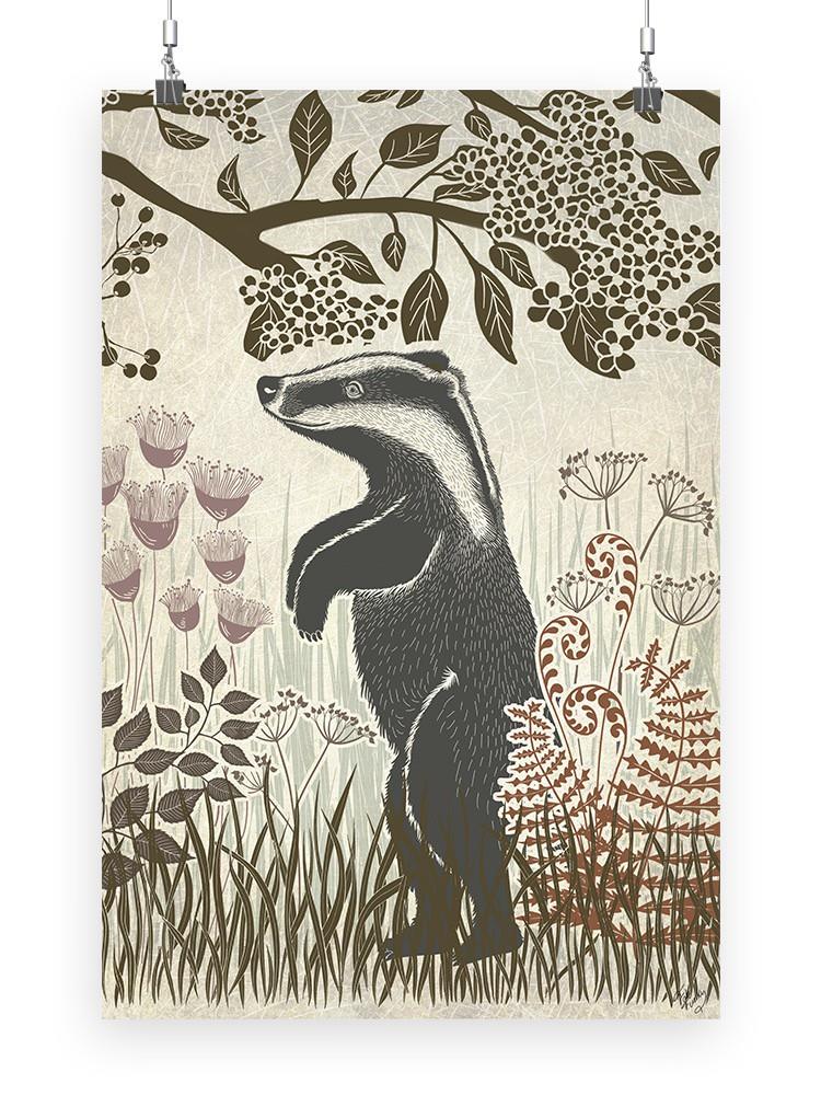 Country Lane Badger 4, Earth Wall Art -Fab Funky Designs