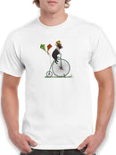 Boston Terrier On Penny Farthing T-shirt -Fab Funky Designs