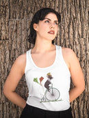 Terrier On Penny Farthing. Racerback Tank -Fab Funky Designs
