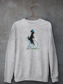 Bernese On Penny Farthing. Sweatshirt -Fab Funky Designs