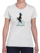 Bernese On Penny Farthing T-shirt -Fab Funky Designs