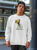 Beagle On Penny Farthing. Sweatshirt -Fab Funky Designs