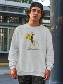 Beagle On Penny Farthing. Sweatshirt -Fab Funky Designs