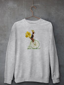 Beagle On Penny Farthing. Sweatshirt -Fab Funky Designs