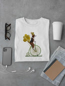 Beagle On Penny Farthing T-shirt -Fab Funky Designs