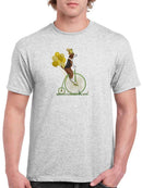 Beagle On Penny Farthing T-shirt -Fab Funky Designs