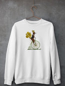 Beagle On Penny Farthing. Sweatshirt -Fab Funky Designs