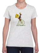 Beagle On Penny Farthing T-shirt -Fab Funky Designs