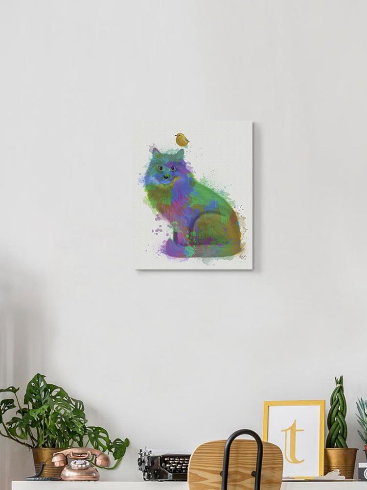 Cat Rainbow Splash 12 Wall Art -Fab Funky Designs