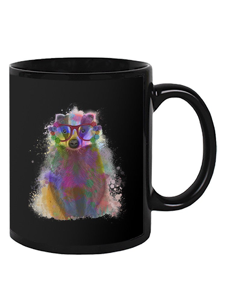 Colorful Badger Mug -Fab Funky Designs