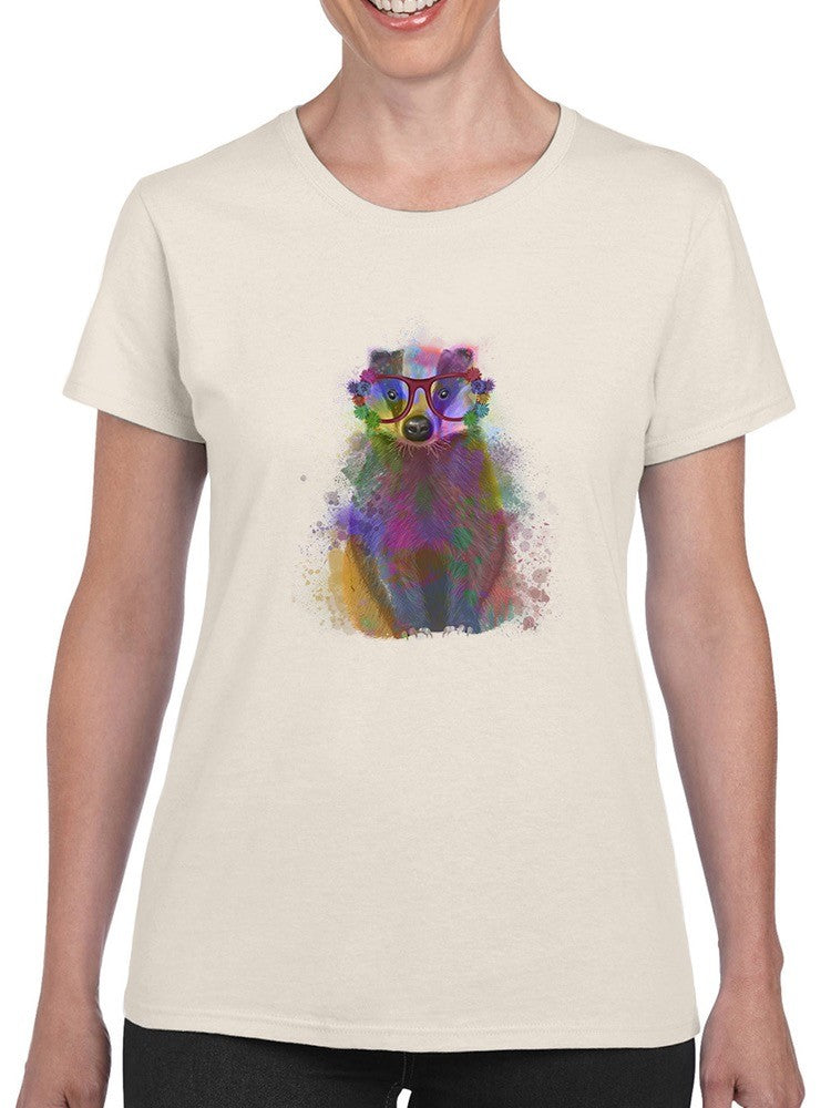 Colorful Badger T-shirt -Fab Funky Designs