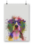 Colorful Beagle Splash Wall Art -Fab Funky Designs