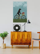 Black Labrador On A Bicycle Wall Art -Fab Funky Designs