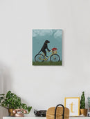 Black Labrador On A Bicycle Wall Art -Fab Funky Designs