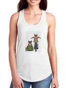 Corgi Chopper And Sidecar T-shirt -Fab Funky Designs