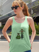 Corgi Chopper And Sidecar T-shirt -Fab Funky Designs