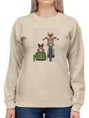 Corgi Chopper And Sidecar Sweatshirt -Fab Funky Designs