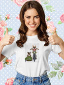 Corgi Chopper And Sidecar T-shirt -Fab Funky Designs