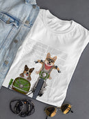 Corgi Chopper And Sidecar T-shirt -Fab Funky Designs
